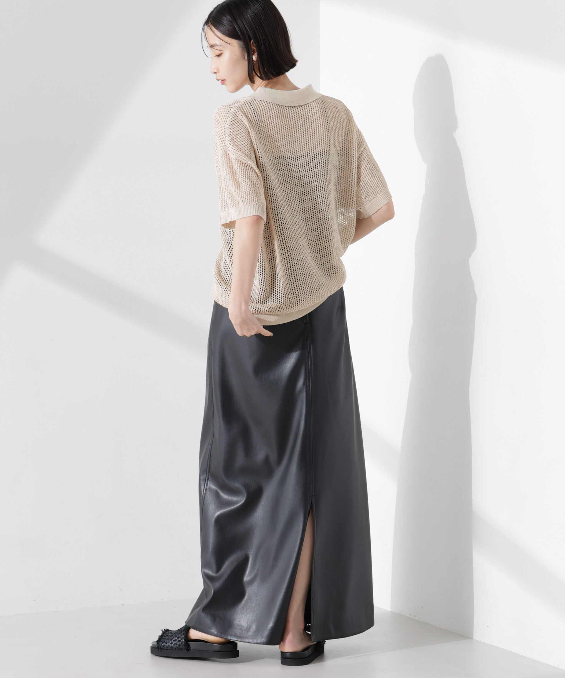 nano･universe「PENNEYS別注TheFOXメッシュポロニット」|ニット・セーター|