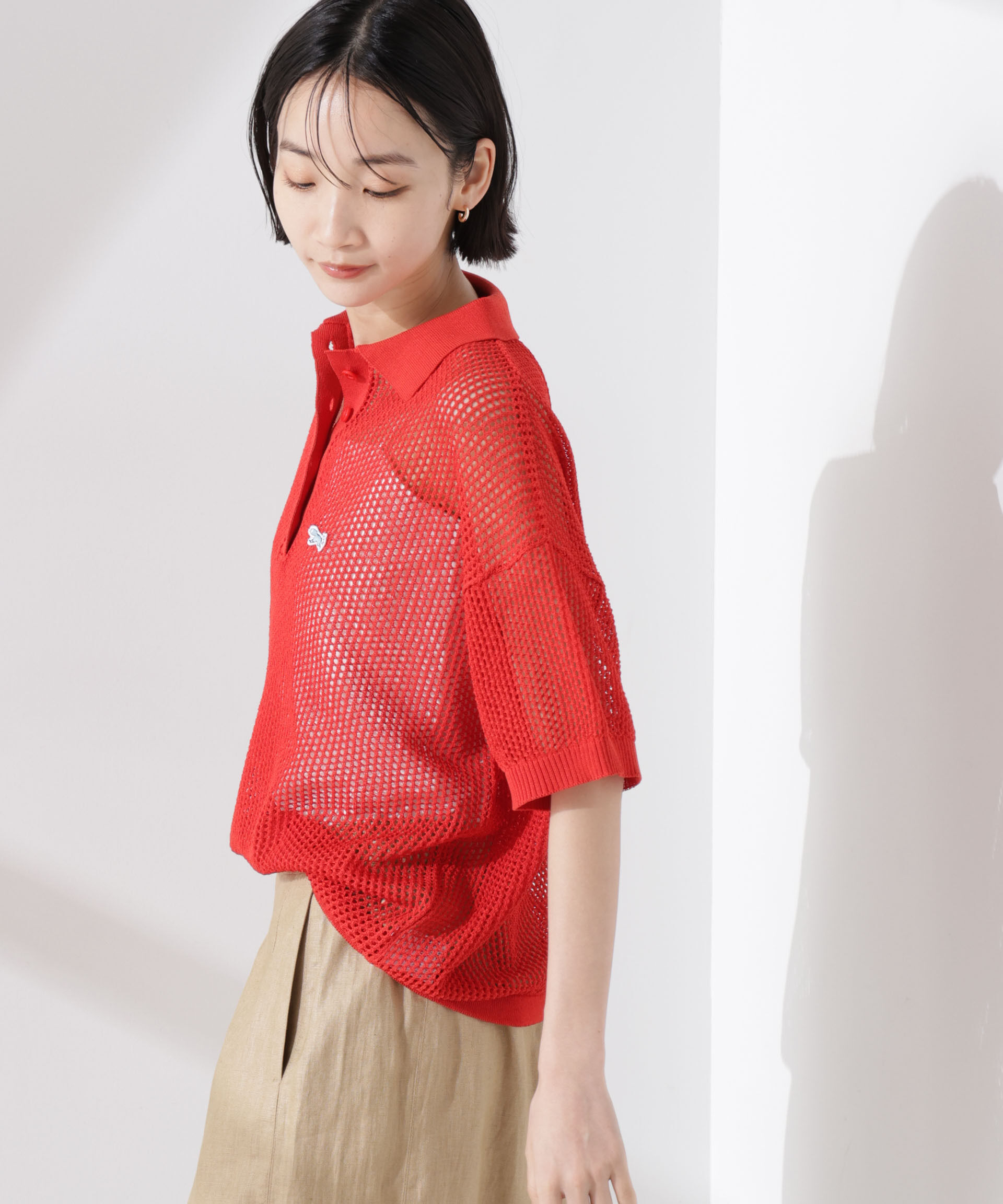 nano･universe「PENNEYS別注TheFOXメッシュポロニット」|ニット・セーター|