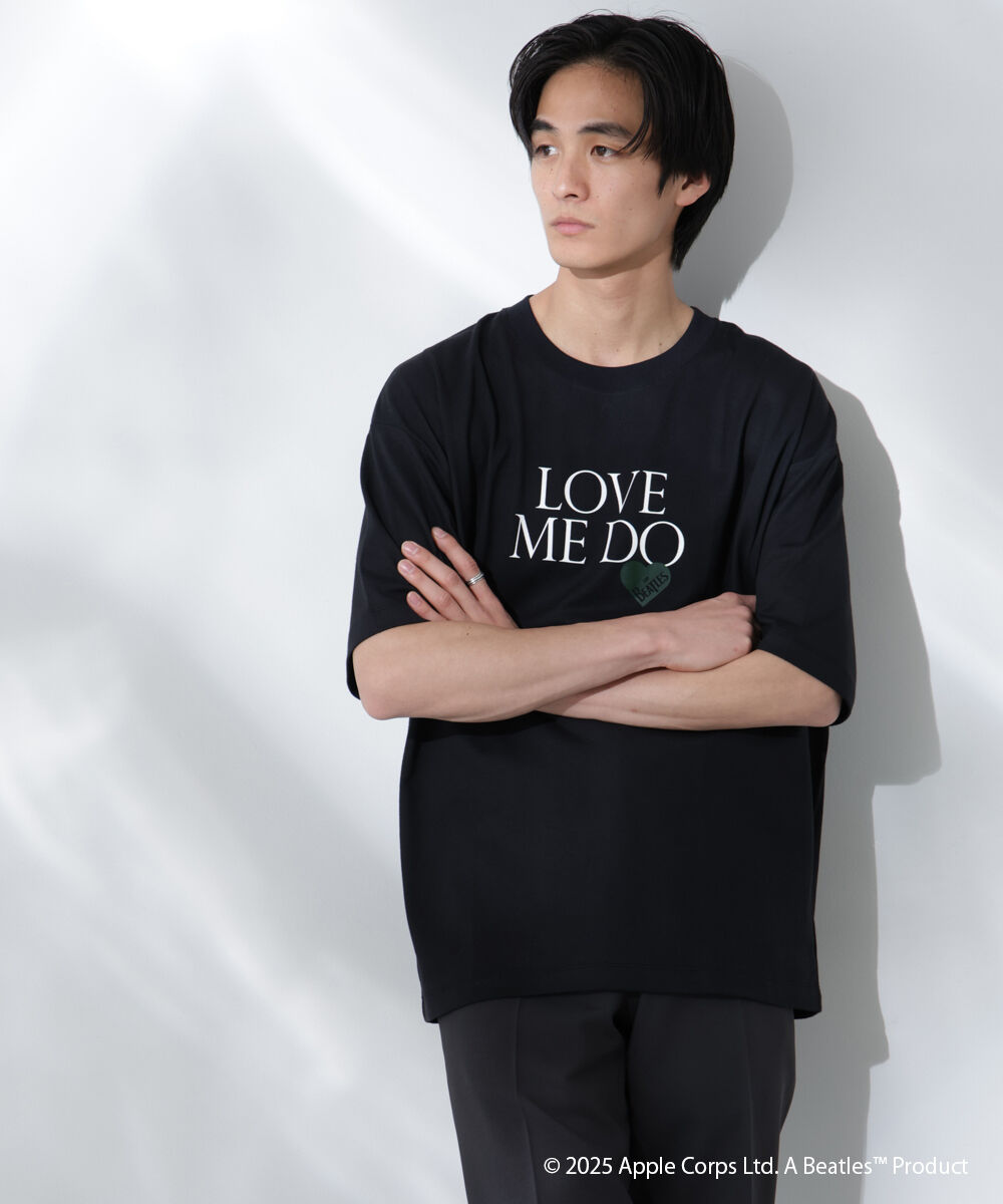 nano･universe「Anti Soaked(R)&times;BEATLES LOVE ME DO汗染み防止Tシャツ」|Tシャツ・カットソー|ブラック