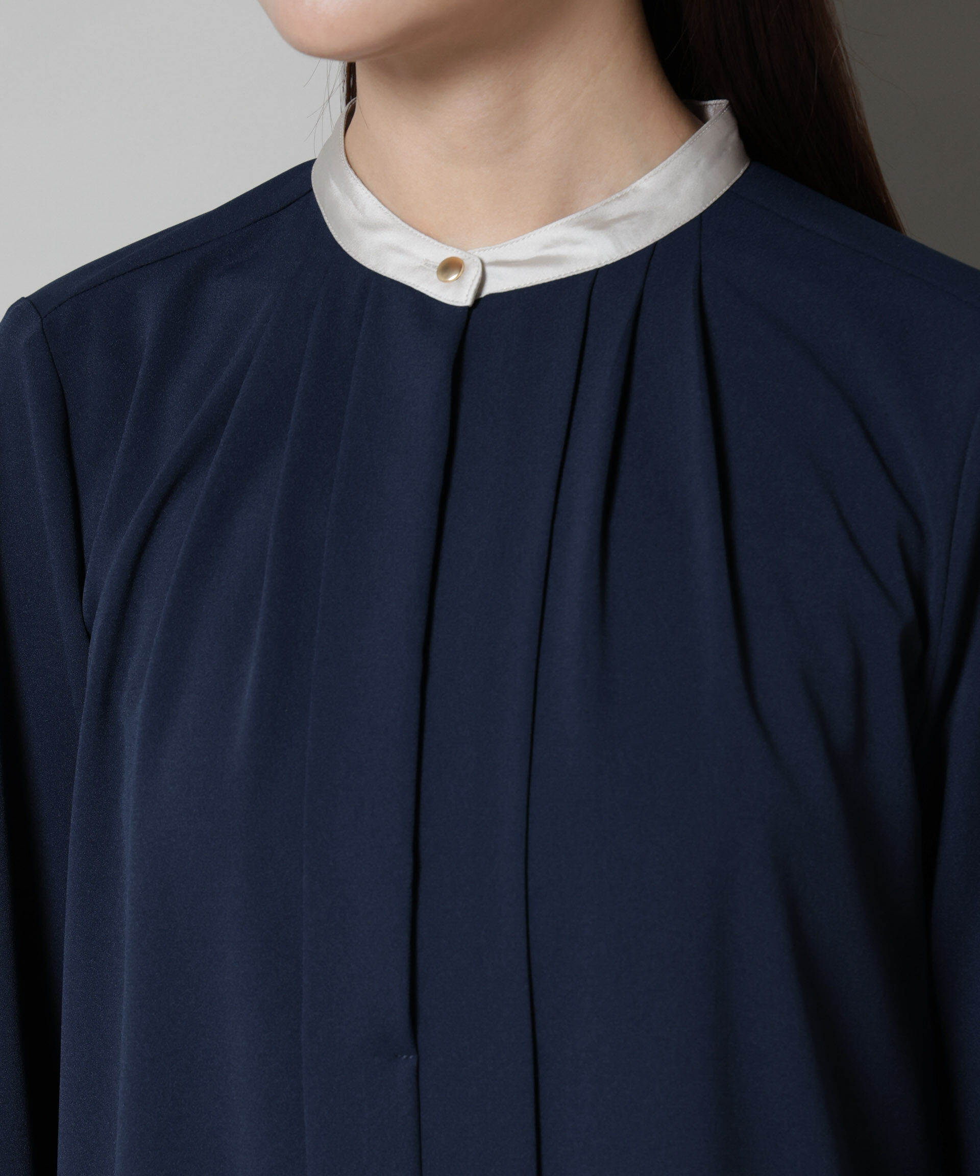 nano･universe「スタンドバイカラータックブラウス」|シャツ・ブラウス|