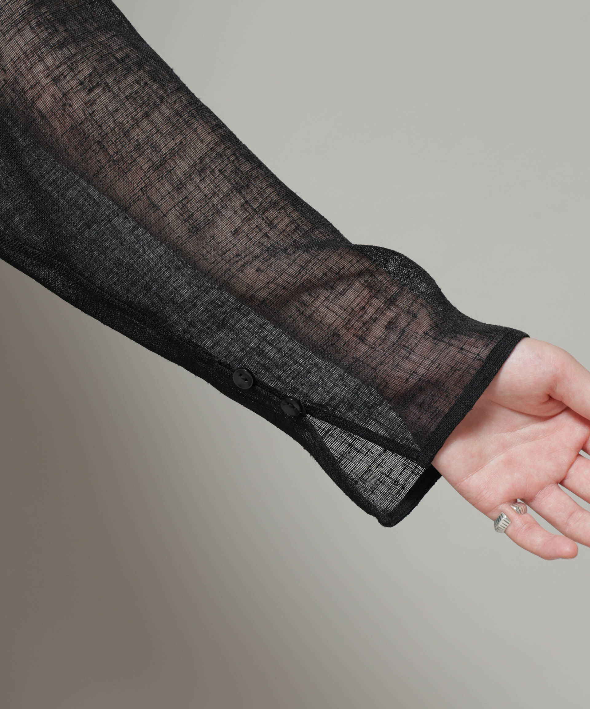 nano･universe「オーバーサイズメッシュブラウス」|シャツ・ブラウス|