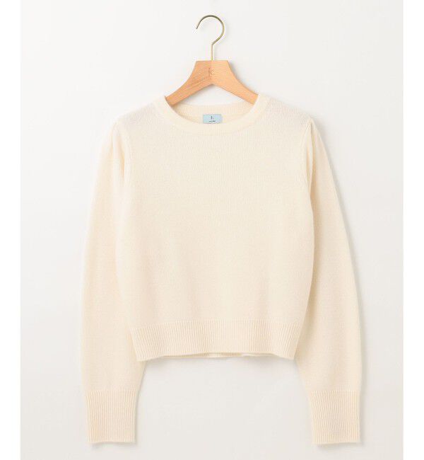 組曲「【アンサンブル対応可】ピュアカシミヤクロップド丈ニット」|ニット・セーター|アイボリー系