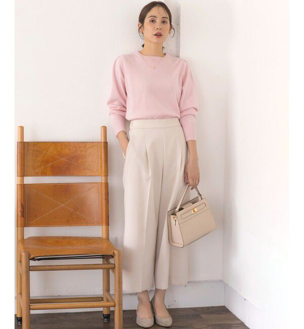 組曲「【アンサンブル対応可】ピュアカシミヤクロップド丈ニット」|ニット・セーター|