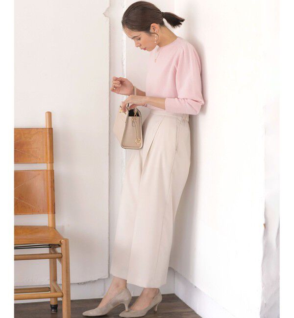 組曲「【アンサンブル対応可】ピュアカシミヤクロップド丈ニット」|ニット・セーター|