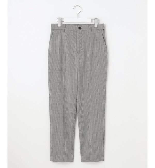 自由区「【撥水加工・洗える】TRギャバチェック柄テーパード パンツ」|その他|