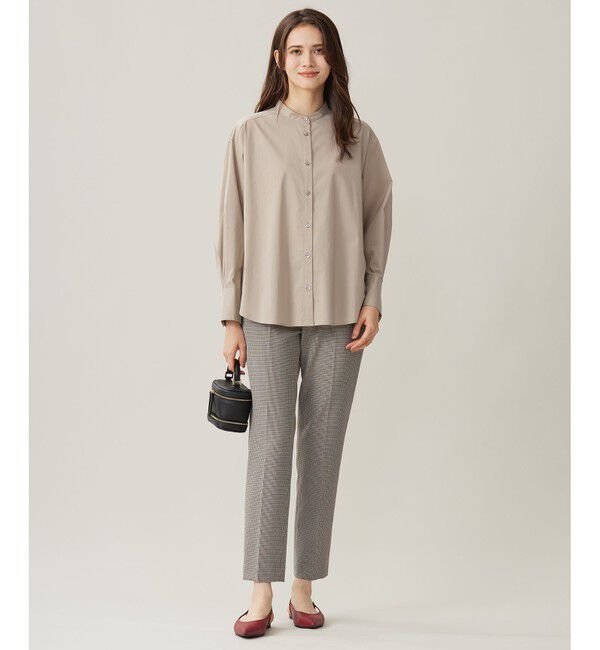 自由区「【撥水加工・洗える】TRギャバチェック柄テーパード パンツ」|その他|