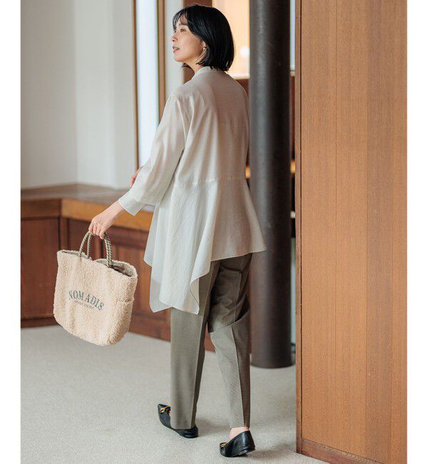 23区「【洗える】ドライ2WAYストレッチ チェック テーパードパンツ」|その他|