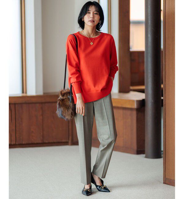 23区「【洗える】ドライ2WAYストレッチ チェック テーパードパンツ」|その他|