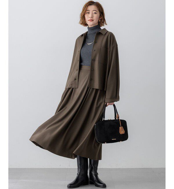 23区「【滝沢眞規子さん着用/VERY掲載/洗える】ウールミルドジャージー シャツ」|シャツ・ブラウス|