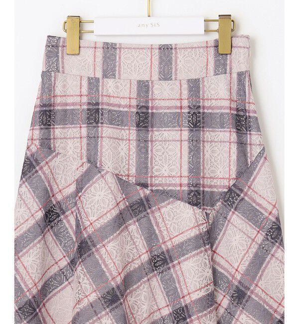 any SiS「【洗える】レースオンチェック スカート」|スカート|