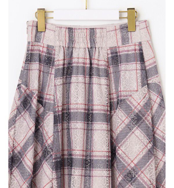 any SiS「【洗える】レースオンチェック スカート」|スカート|