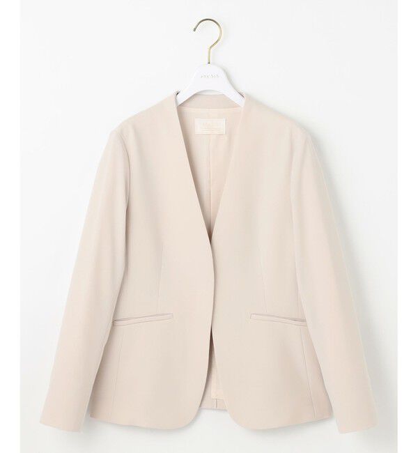 ANY SIS「【洗える】セレモニーダブルクロス カラーレス ジャケット」|ノーカラージャケット|