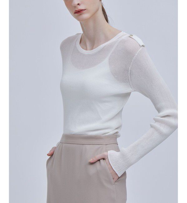 BEIGE,「LIANE / リブニットトップス」|ニット・セーター|