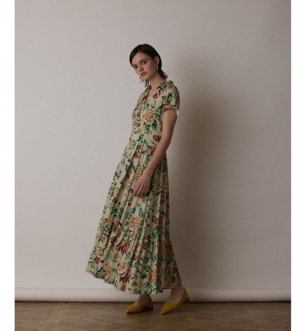 GRACE CONTINENTAL「アンティークフラワープリントワンピース」|ワンピース|