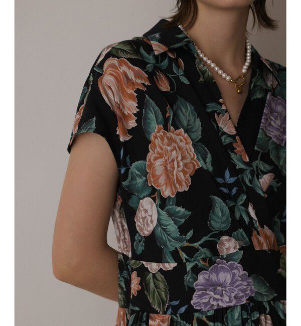 GRACE CONTINENTAL「アンティークフラワープリントワンピース」|ワンピース|