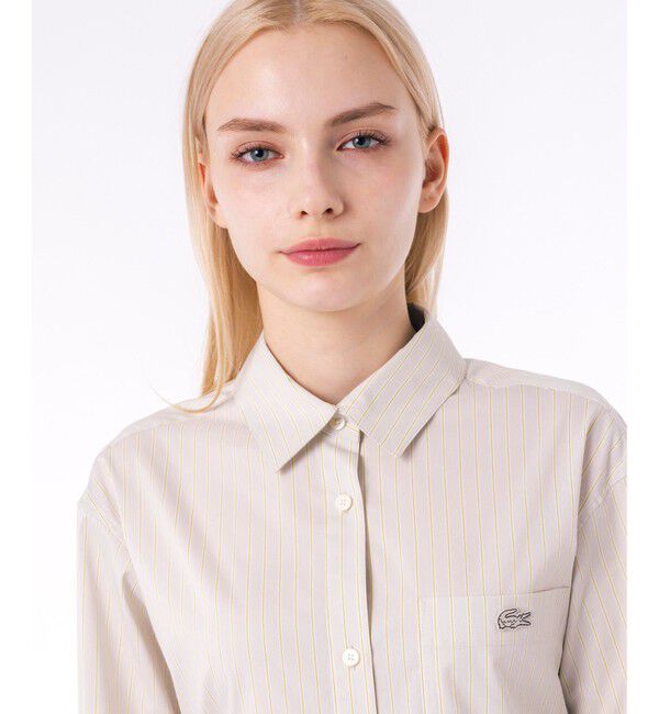 LACOSTE「マルチストライプシャツドレス / シャツワンピース」|ワンピース|