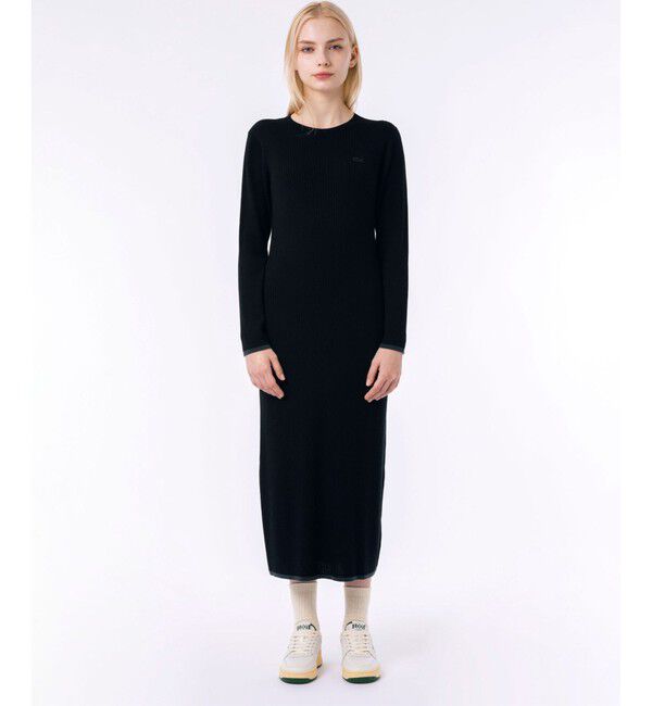 LACOSTE「ウォッシャブルウール リブニットドレス / リブニットワンピース」|ワンピース|