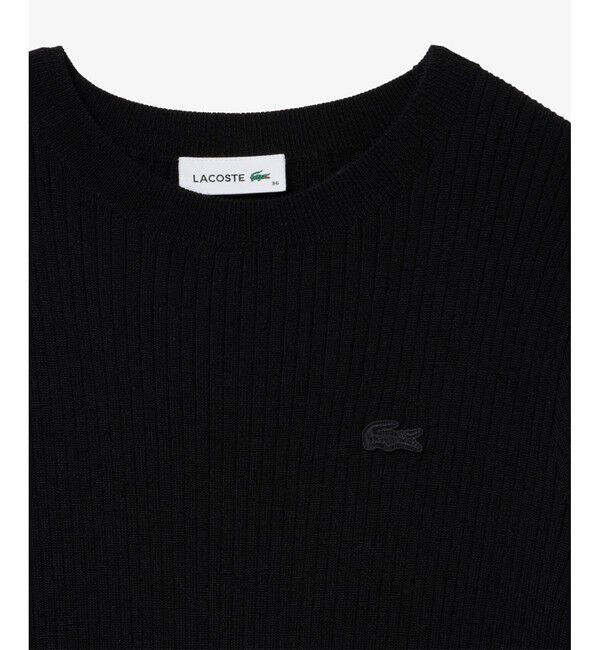 LACOSTE「ウォッシャブルウール リブニットドレス / リブニットワンピース」|ワンピース|