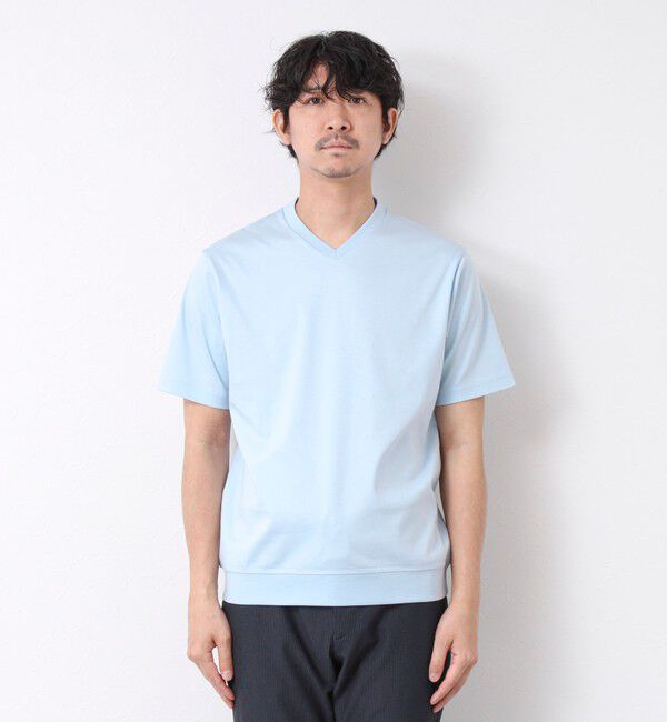 NOLLEY'S goodman「《ビジカジ対応》シルケットスムース Vネック ドレスTシャツ 25SS」|Tシャツ・カットソー|