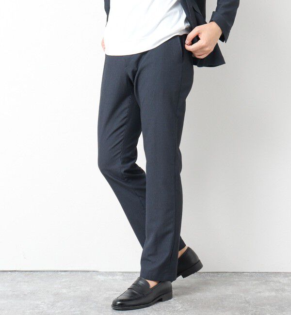 NOLLEY'S goodman「《ビジカジ/セットアップ対応》ドットサッカーストレッチパンツ 25SS」|チノ|