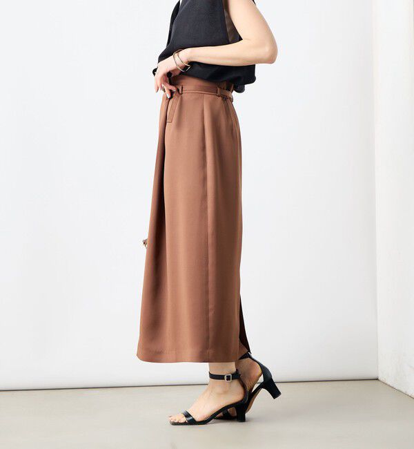 NOLLEY'S「ウォッシャブル片タック タイトミディスカート」|タイト|