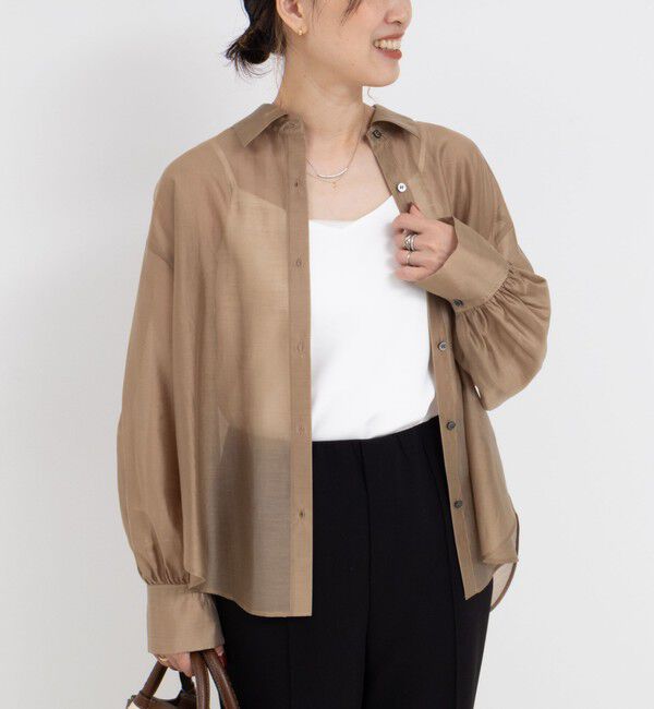 NOLLEY'S「シアーシャツ」|シャツ・ブラウス|キャメル