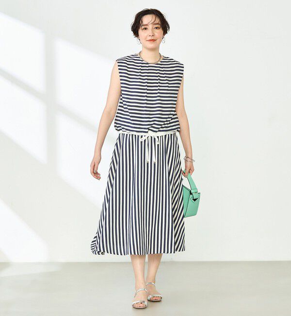 NOLLEY'S「《セットアップ対応》ドビーボーダータックブラウス」|シャツ・ブラウス|