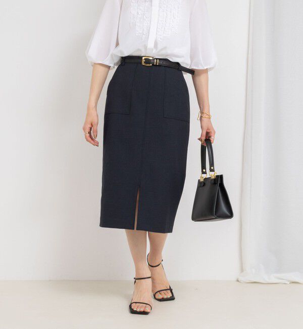 NOLLEY'S「ウォッシャブル高機能ドライオックスポケ付きタイトスカート」|タイト|