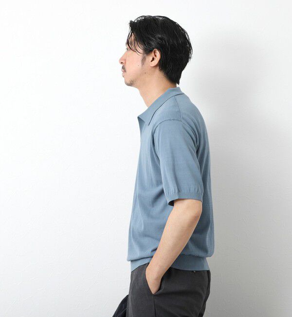 NOLLEY'S goodman「《PIMA COTTON》成型半袖 NSN スキッパーニットポロシャツ 25SS」|ポロシャツ|