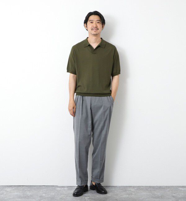 NOLLEY'S goodman「《PIMA COTTON》成型半袖 NSN スキッパーニットポロシャツ 25SS」|ポロシャツ|