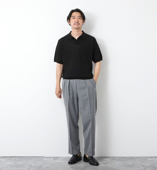 NOLLEY'S goodman「《PIMA COTTON》成型半袖 NSN スキッパーニットポロシャツ 25SS」|ポロシャツ|