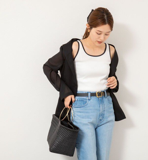 NOLLEY'S「テレコ配色タンクトップ」|タンクトップ|