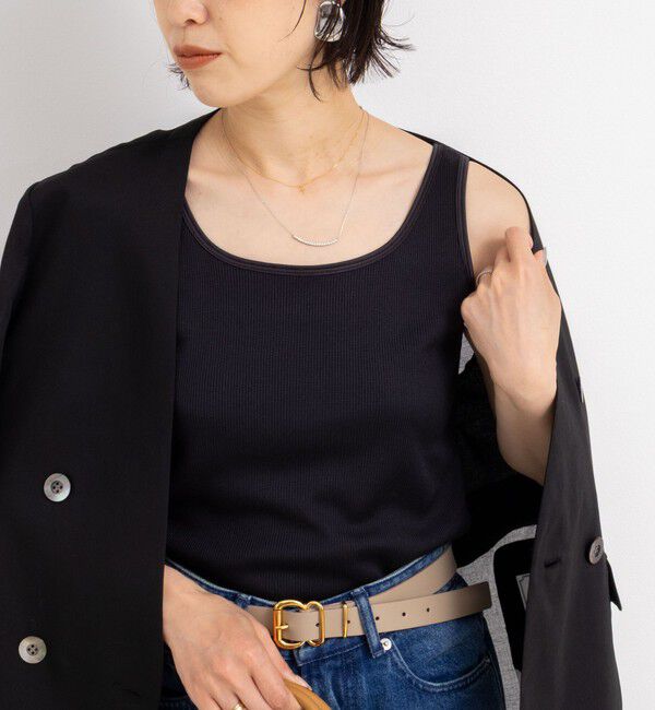 NOLLEY'S「テレコ配色タンクトップ」|タンクトップ|