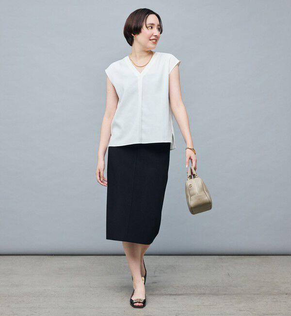 NOLLEY'S sophi「ボンディングジョーゼットインゴムタイトスカート」|タイト|