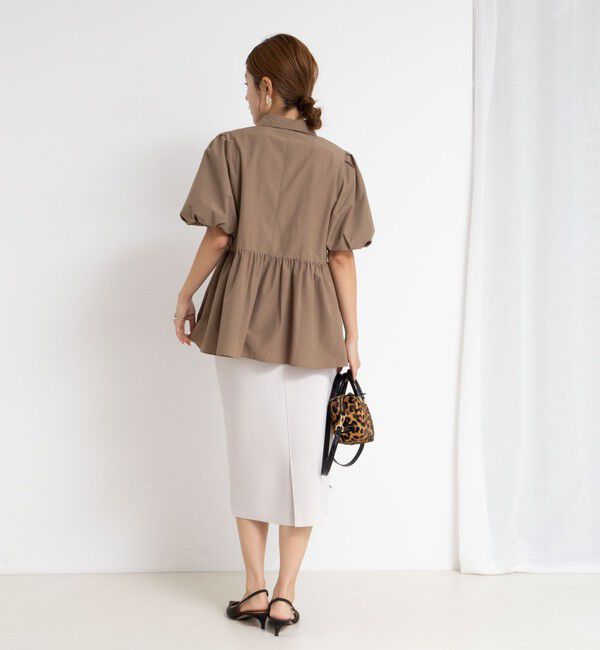 NOLLEY'S sophi「ボンディングジョーゼットインゴムタイトスカート」|タイト|