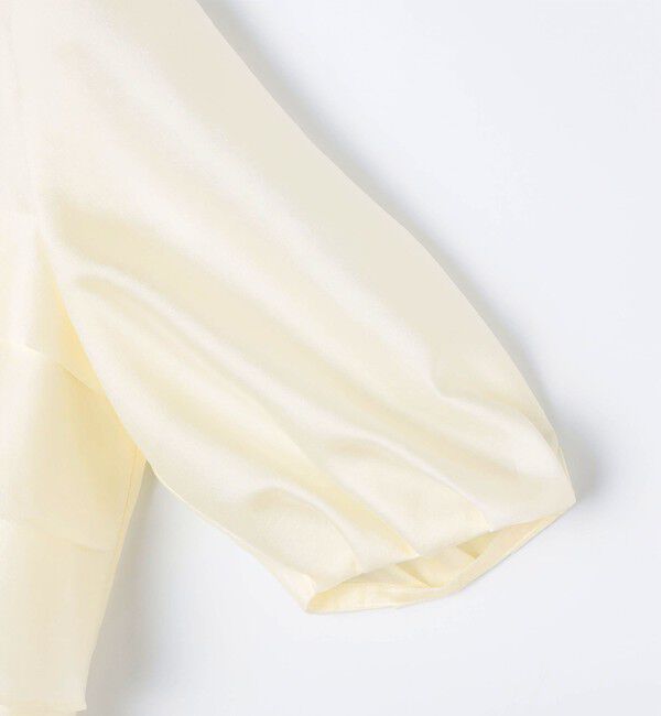 NOLLEY'S「シアーシルキーパール釦フリルブラウス」|シャツ・ブラウス|