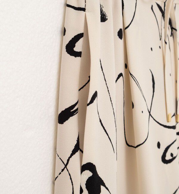 NOLLEY'S「ウォッシャブルプリントタックワイドパンツ」|チノ|