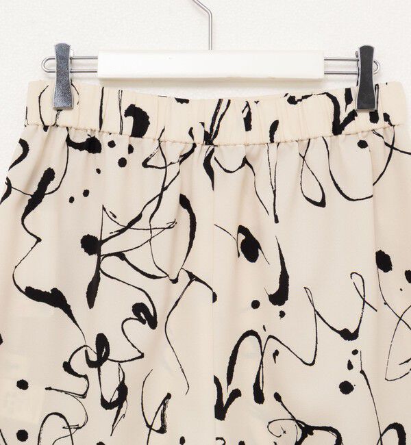 NOLLEY'S「ウォッシャブルプリントタックワイドパンツ」|チノ|