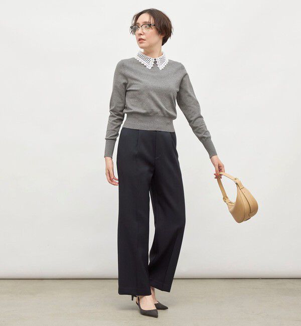 NOLLEY'S「《セットアップ対応》ウォッシャブルウール調セミワイドパンツ」|その他|