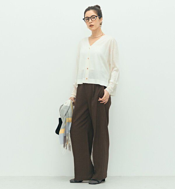 NOLLEY'S「《セットアップ対応》ウォッシャブルウール調セミワイドパンツ」|その他|