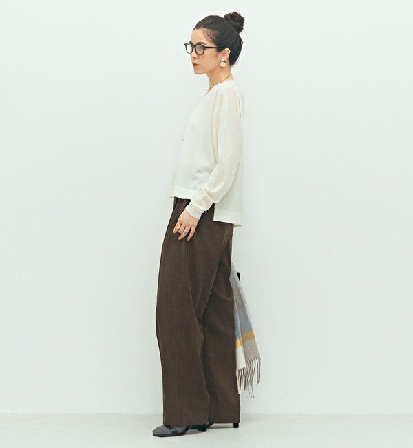 NOLLEY'S「《セットアップ対応》ウォッシャブルウール調セミワイドパンツ」|その他|