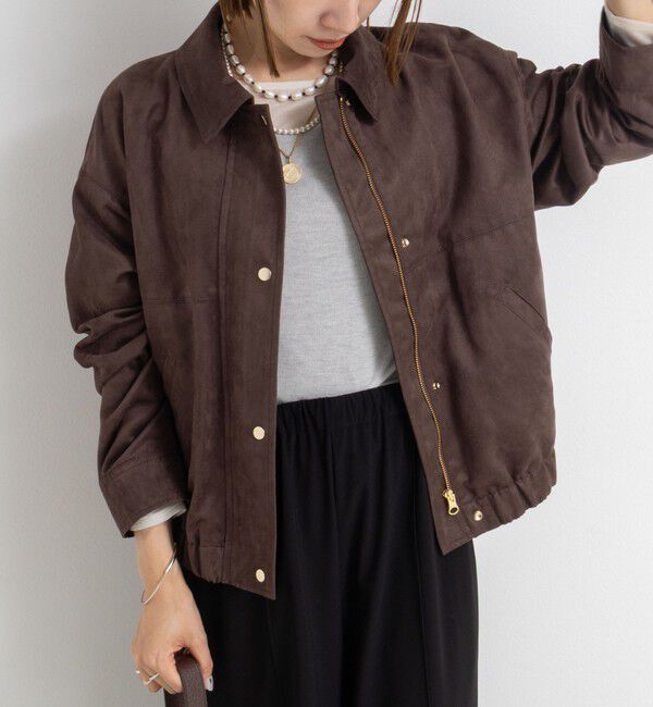 NOLLEY'S sophi「《セットアップ対応》フェイクスエードブルゾン」|ブルゾン・スタジャン|