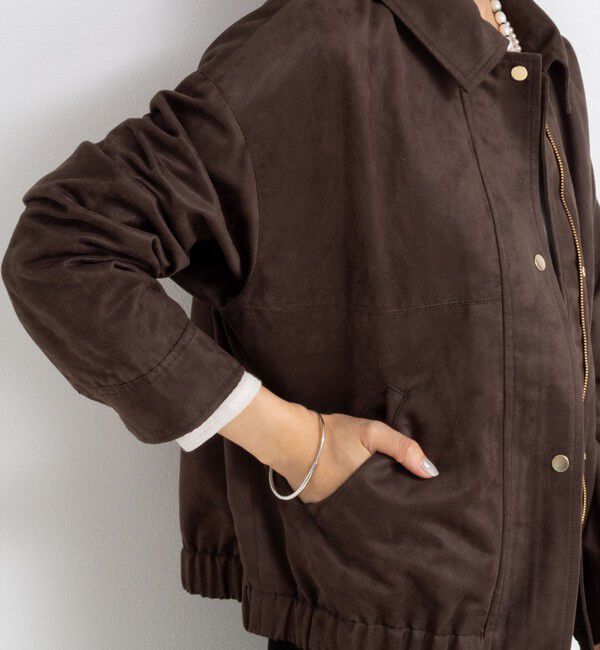 NOLLEY'S sophi「《セットアップ対応》フェイクスエードブルゾン」|ブルゾン・スタジャン|