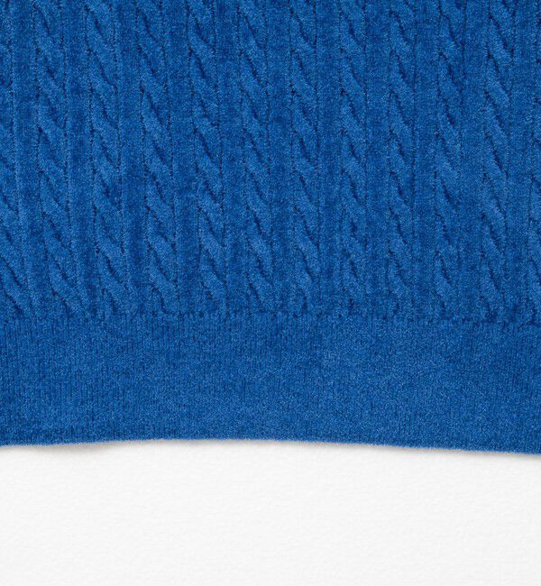 Rie Miller「《手洗い可能》《アンサンブル対応》モールヤーンミニケーブルプルオーバーニット」|ニット・セーター|