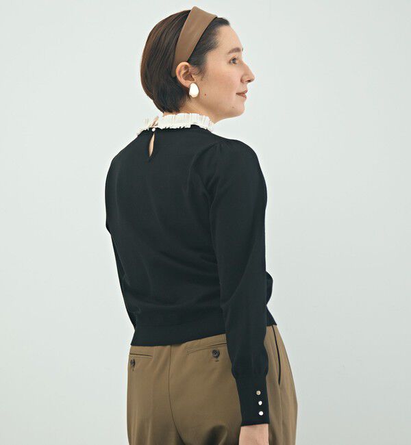 NOLLEY'S「プリーツ衿取り外しプルオーバーニット」|ニット・セーター|