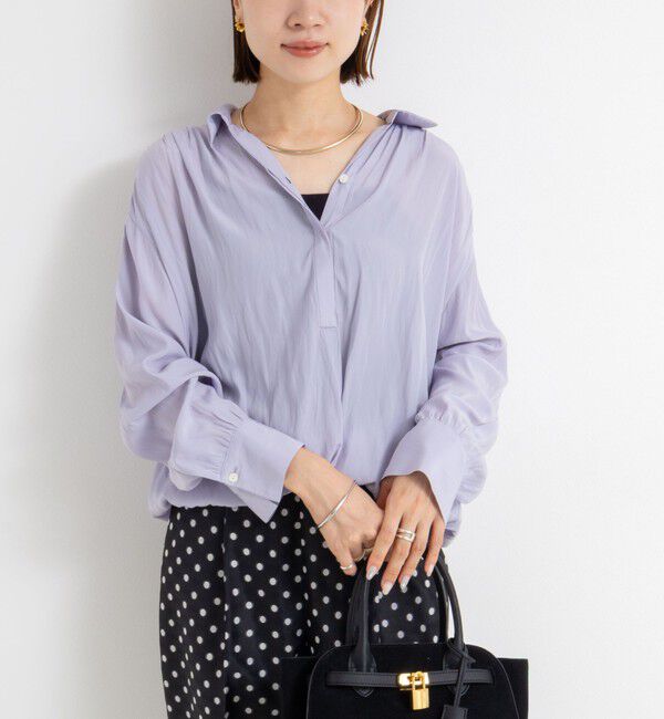 NOLLEY'S sophi「ウォッシャブル割繊プルオーバーシャツ」|シャツ・ブラウス|