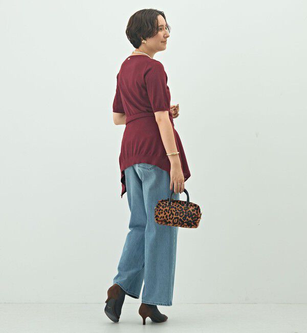 NOLLEY'S sophi「《アンサンブル対応》《手洗い可能》ウール100％5分袖プルオーバーニット」|ニット・セーター|