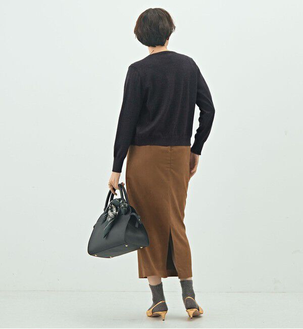 NOLLEY'S sophi「《アンサンブル対応》《手洗い可能》ウール100クルーネックカーディガン」|カーディガン|