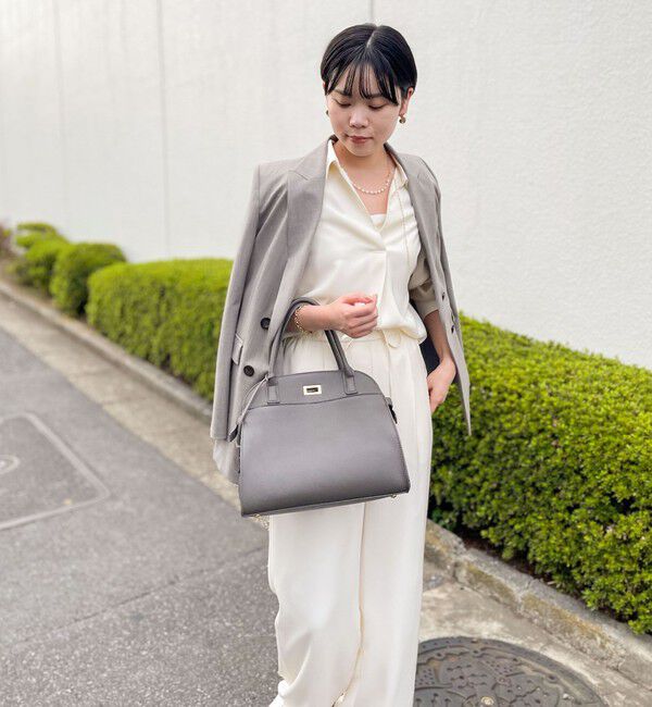 NOLLEY'S sophi「《morisachiシリーズとセットアップ対応》ウォッシャブルダブルサテンスキッパーブラウス」|シャツ・ブラウス|