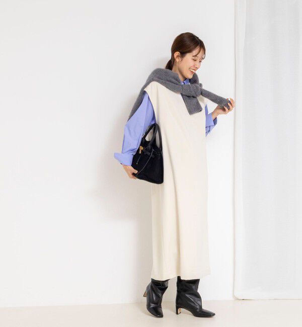 NOLLEY'S「ウォッシャブルフラノ風ジャンパーワンピース」|ワンピース|